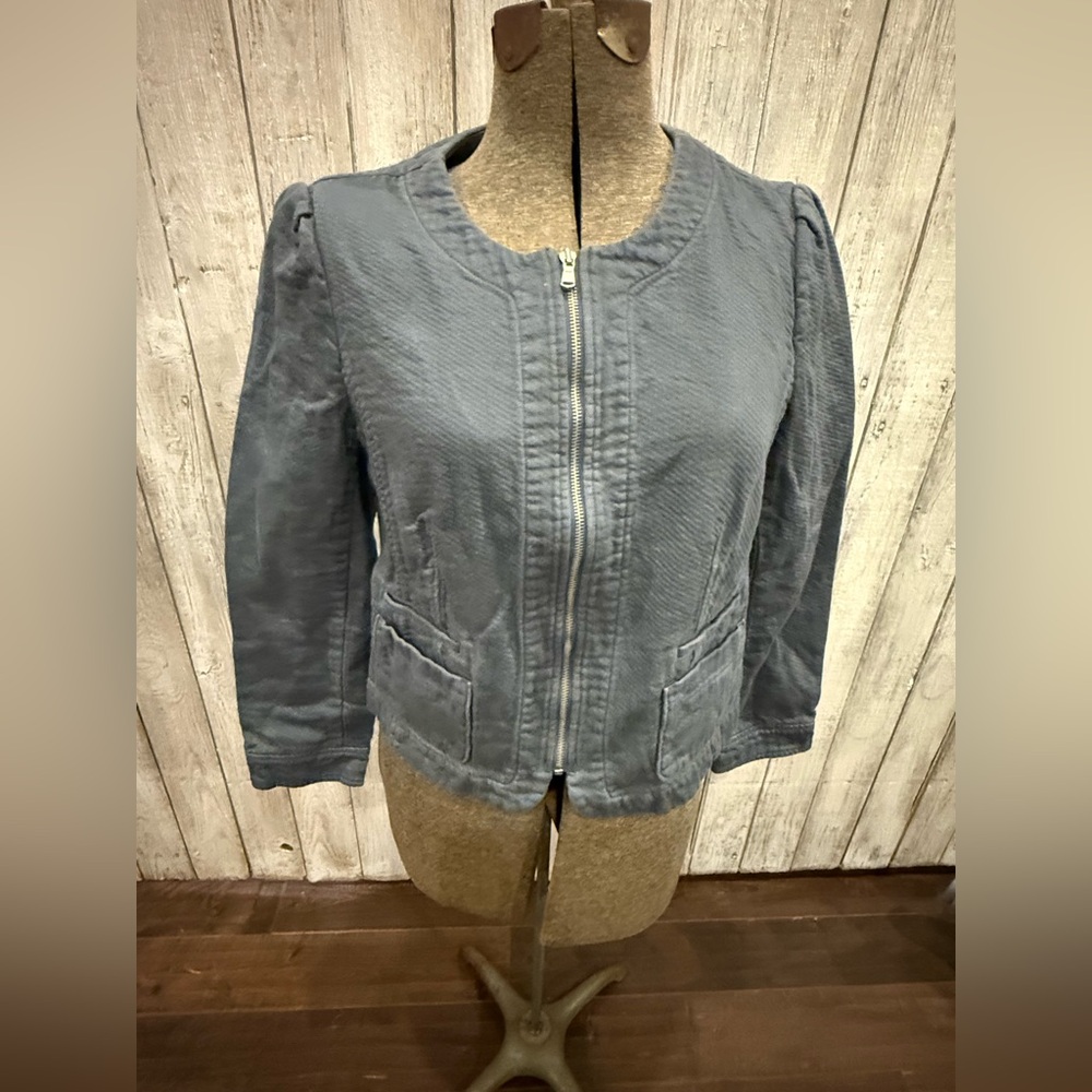 Ann Taylor LOFT Blue Utility Jacket